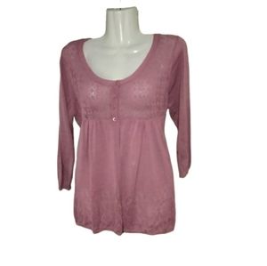 Dusty pink cardigan sweater